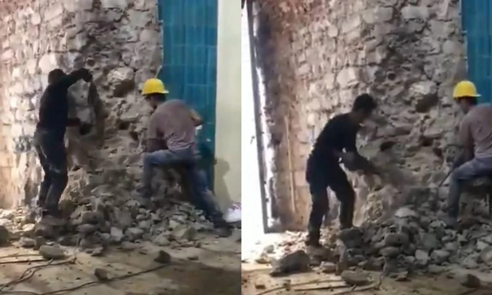 Οι Τούρκοι γκρέμισαν τοίχο από το μνημείο του Πύργου του Γαλατά